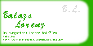 balazs lorenz business card